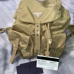 Prada backpack.